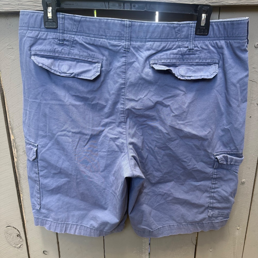 Mens Blue Cargo Shorts Size 38 Grunge Skater Utility Dirt Faded Outdoor Stretch - Picture 2 of 7